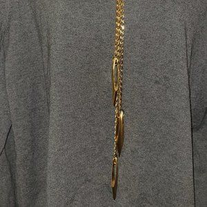 Designer Dean Davidson Flow Retro Statement Necklace Dangle 3 Chain Open Prism